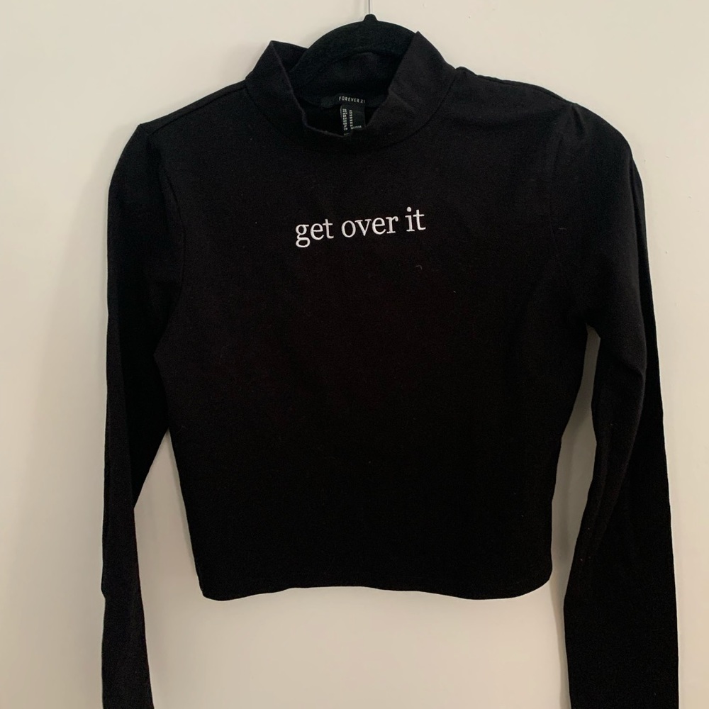 [M]👚NWOT - F21 black mock neck top